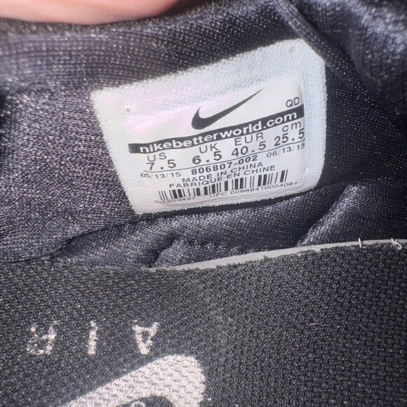 Nike Air Huarache Utility Shoes Men Sz 7.5 Running Triple Black Sneakers 806807 - Picture 10 of 11